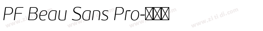 PF Beau Sans Pro字体转换